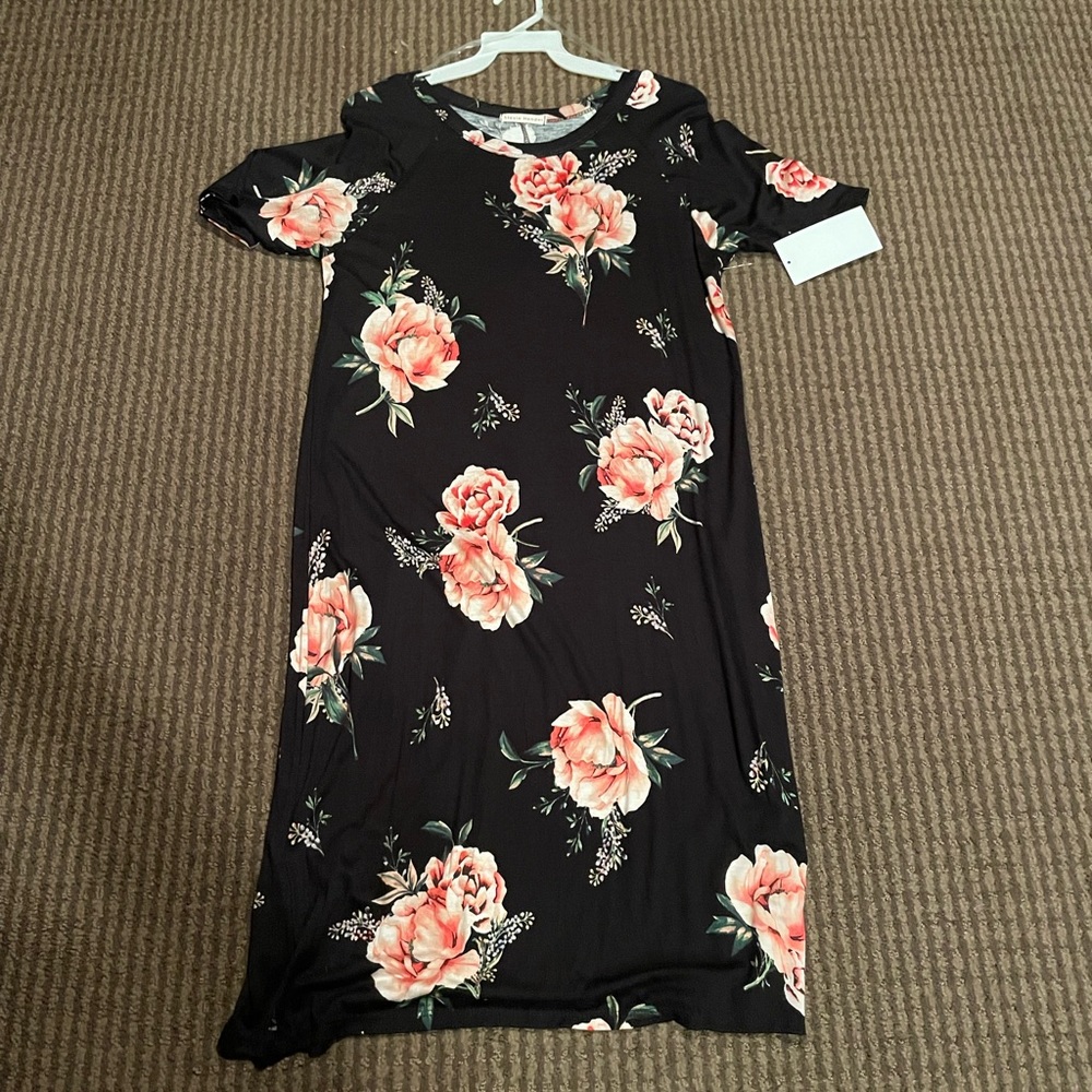 Black floral dress